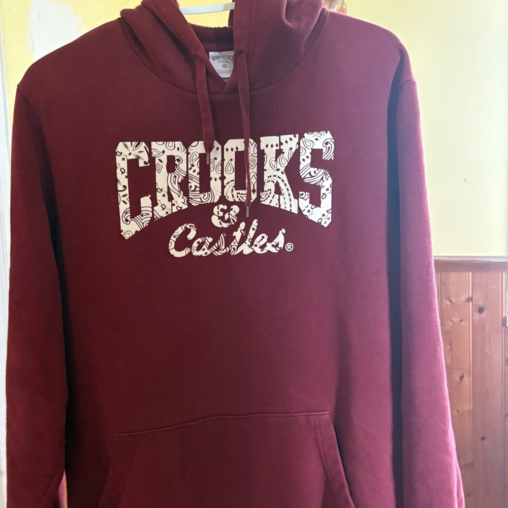 Crooks & Castles Burgundy Hoodie